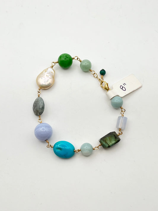 Kai Mana Crystal Bracelet from Kauai, Hawaii (14k Gold Filled)