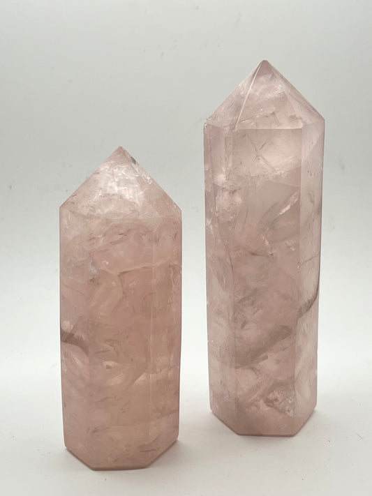 Large Rose Quartz Towers- Heart Healing, Attracting Love, Self Love, Heart Chakra