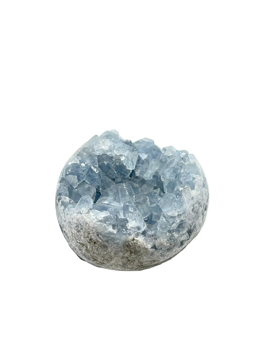 Open-Face Druzy Celestite Spheres- Higher Consciousness, Angel Connection, Third Eye, Intuition, Good Memory, Dream Work