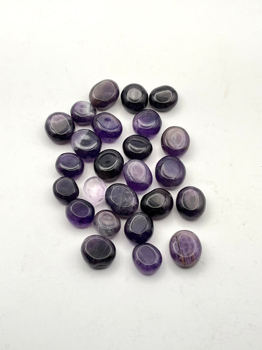 Mini Amethyst Flat Tumbles- Protection, Serenity, Intuition, Peace