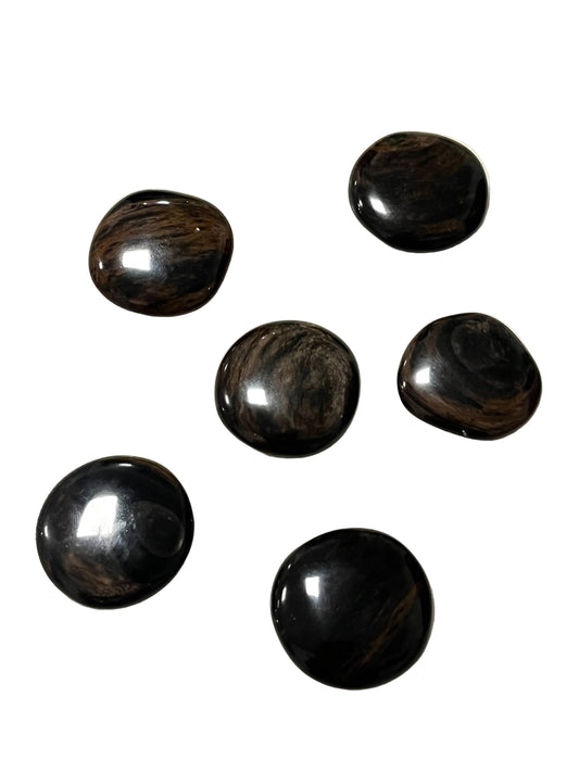 Mini Copper Sheen Obsidian Coins- Confidence, Shadow Work Support, Inner Strength, Personal Growth
