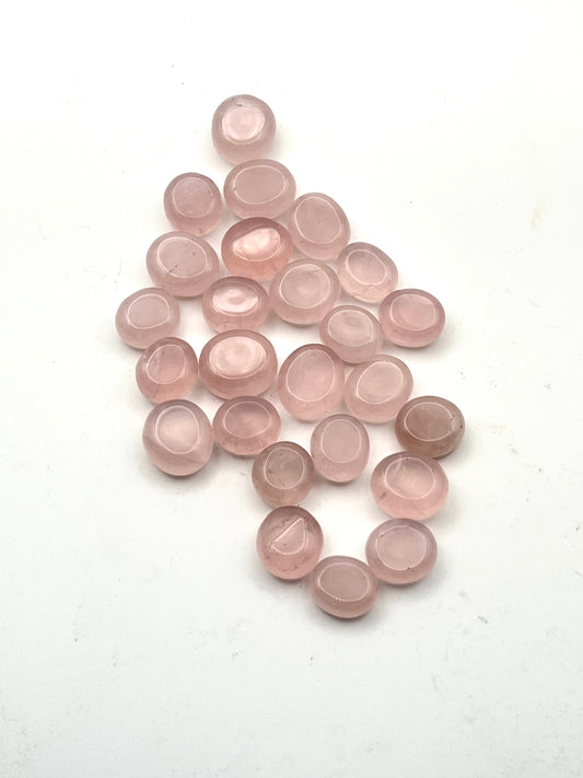 Mini Rose Quartz Flat Tumbles- Love, Self Love, Heart Chakra Healing