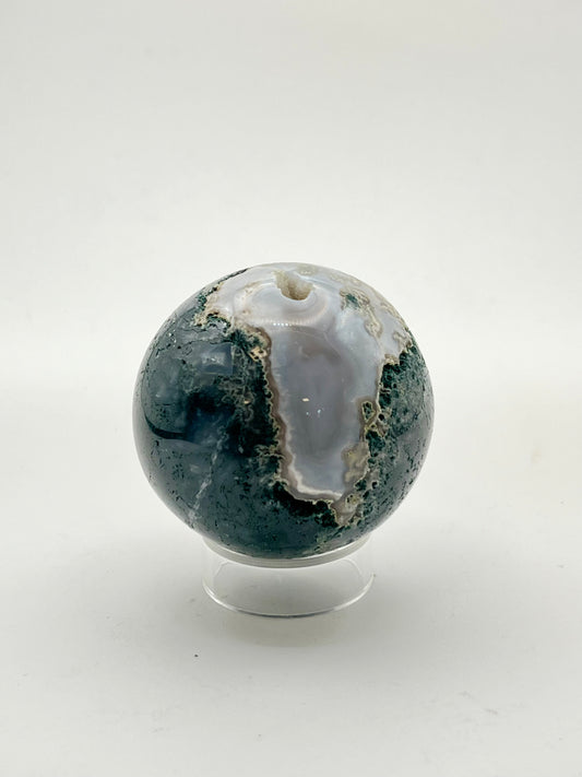Moss Agate Spheres- Relieves Stress, New Beginnings, Attracting Abundance, Growth, Immune Boosting, Anti-Inflammatory