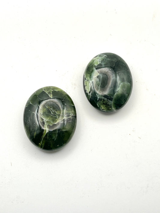 Nephrite Jade Palm Stones- Prosperity, Heart Healing, Inner Peace, Health Support