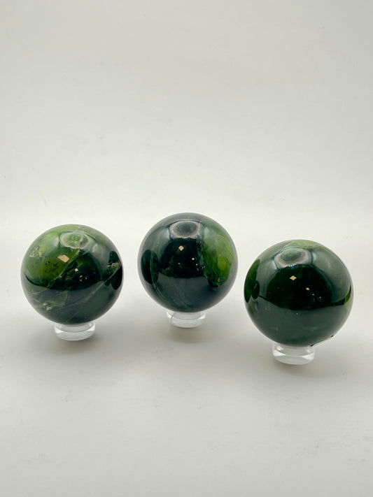 Nephrite Jade Spheres- Prosperity, Heart Healing, Inner Peace, Health Support