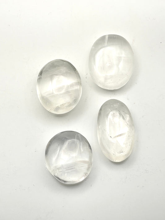 Optical Calcite Palm Stones- Mental Clarity, Amplifies Intentions, Raises Vibration, Confidence