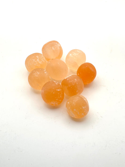 Peach Selenite Tumbles- Cleansing, Clearing, Clarity