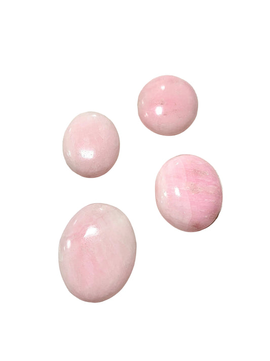 Pink Aragonite Palm Stones- Nurturing, Emotional Healing, Heart Healing, Stress Relief