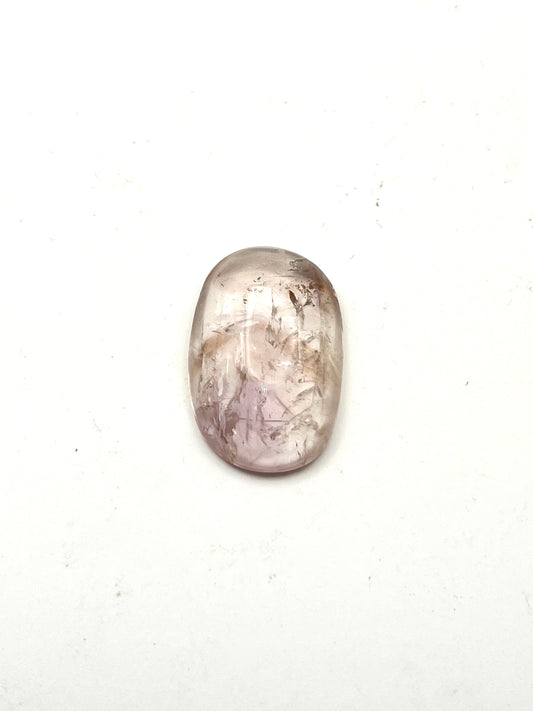 Rare Oval Amethyst with Powellite Inclusions- High Vibrational Energy, Intuition Boosting, Transformation, Spiritual Growth