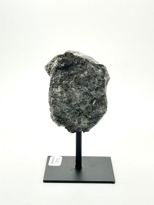Raw Emerald on Stand- Heart Chakra Support, Compassion, Patience, Emotional Balance