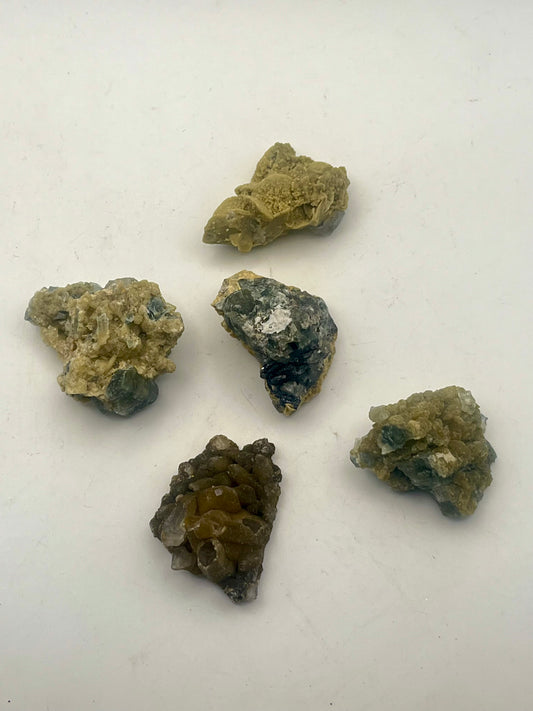 Raw Green Gypsum Clusters - Heart Healing, Emotional Clarity, Healing Relationships, Personal + Spiritual Growth, Patience + Understanding