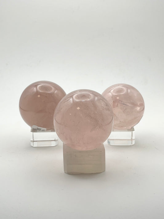 Rose Quartz Spheres-