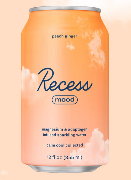 Recess Peach Ginger Sparkling Water