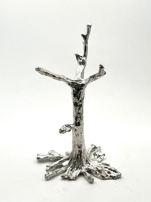 Silver Tree Sphere Stand- Growth, Balance, Connection