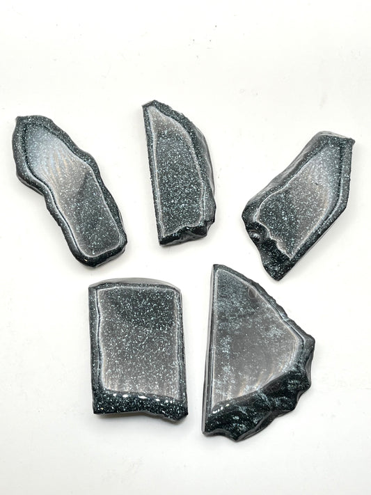 Small Specularite Slabs- Cosmic Connection, Emotional Resilience, Grounding, Manifesting Support