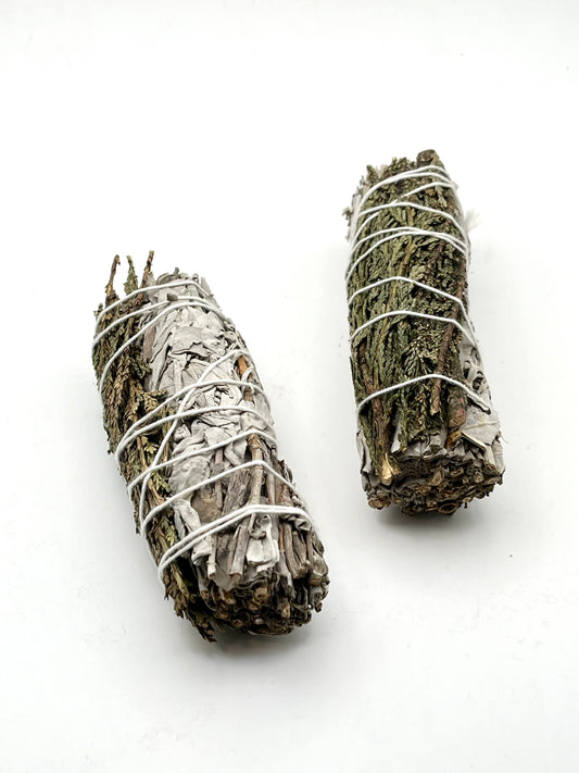 White Sage + Cedar Bundles- Cleansing, Clearing, Energetic Protection, Inner Strength