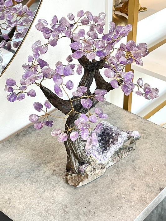 XL Amethyst Bonsai Tree- Protection, Serenity, Intuition + Peace