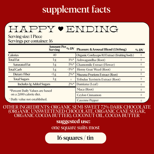 Happy Ending Singles by Alice (Mushroom Chocolate for Sexual Wellness)