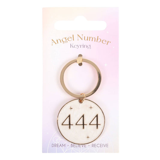 444 Angel Number Keychain