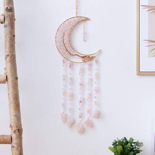 Crystal Tree of Life Moon Dreamcatcher