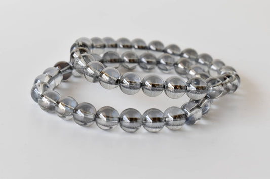 Angel Aura Smoky Quartz Crystal Bracelets- Uplifting, Anxiety Relief, Energetic Protection, Emotional Support