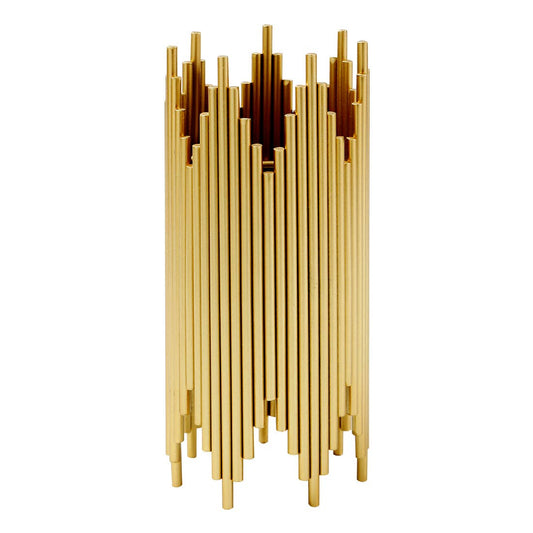 Gold Cylinder Metal Sphere Stand