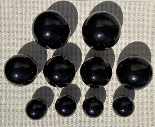 Black Obsidian Spheres- Psychic Protection, Grounding, Intuition, Shadow Work Support