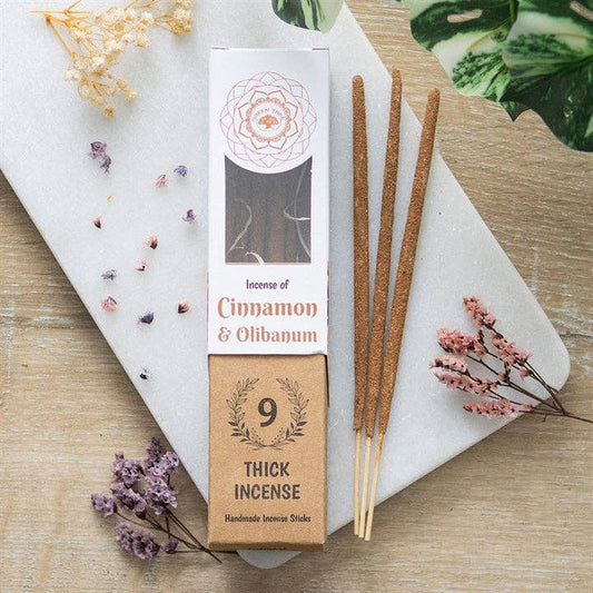 Cinnamon & Olibanum Botanical Thick Incense Sticks