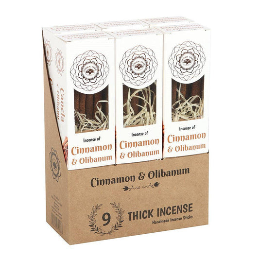 Cinnamon & Olibanum Botanical Thick Incense Sticks