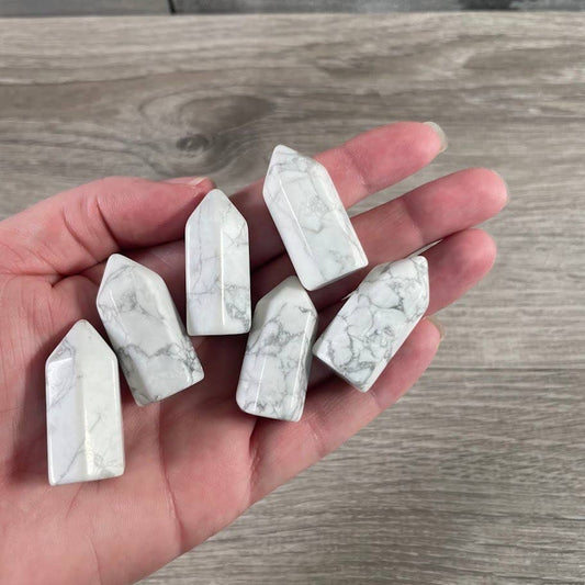 Howlite Mini Towers- Sleep Support, Intuition, Stress Relief