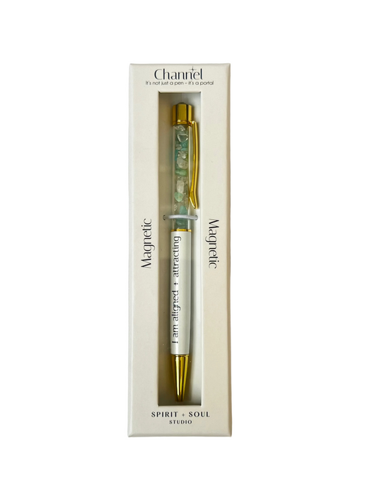 Channel: The Magnetic Pen by Spirit + Soul Studio, included in the Morning Ritual Luxe: Manifesting gift set