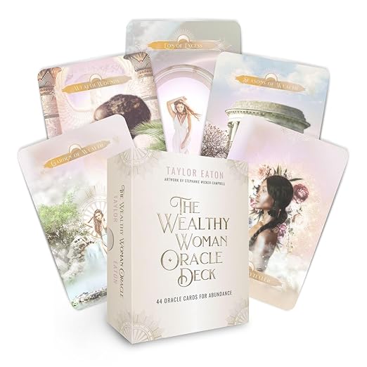 The Wealthy Woman Oracle Deck: Divine Guidance and Empowerment for Prosperity (44 Full-Color Cards and 96-Page Guidebook) by Taylor Eaton