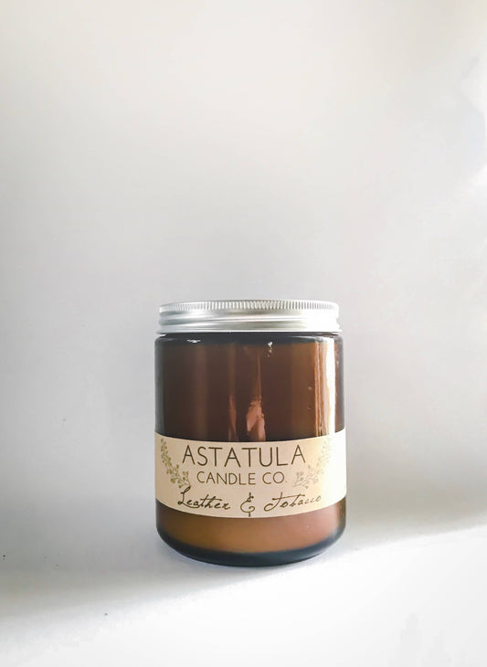 Leather + Tobacco Soy Wax Candle