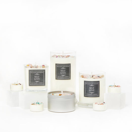 Self Love Candle - Crystal & Herb Candle