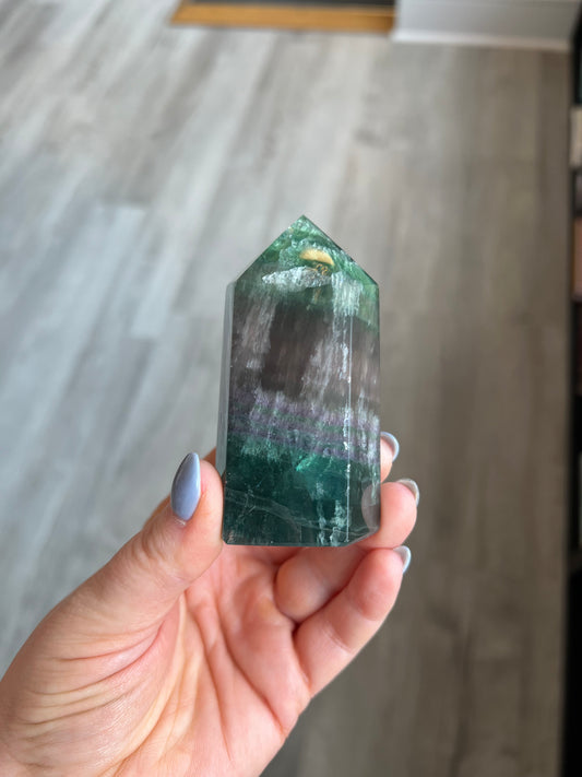 Fluorite Tower - Soul's Path, Clearing, Life Path Guidance, Heart Chakra Activation