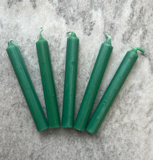 Green Chime Candle- Good Luck, Abundance, Love, Health