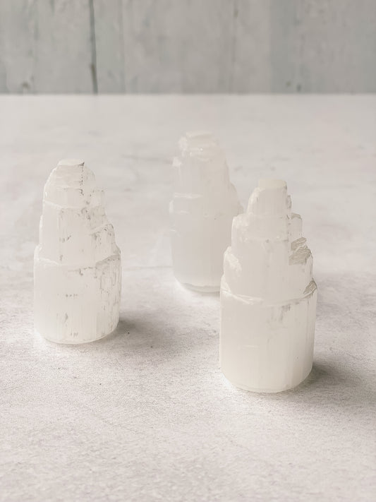 Selenite Iceberg Tower- Cleansing, Clearing, Peace, and Healing