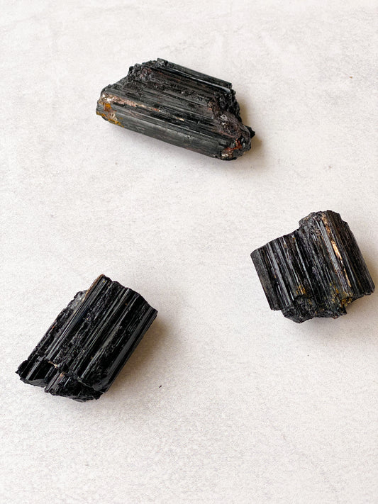 Raw Black Tourmaline Stone- Energetic Protection, Clearing + Grounding