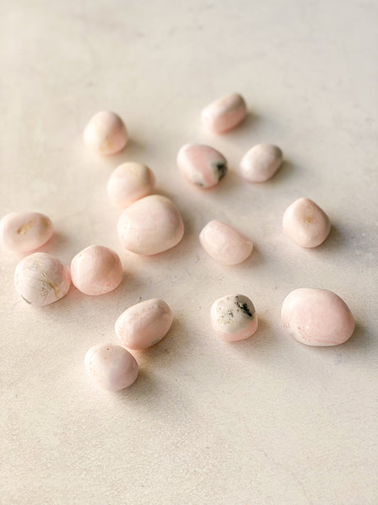 Pink Mangano Calcite Tumbled Pocket Stone- Self Love, Energy Healing, Peace, Self-Confidence