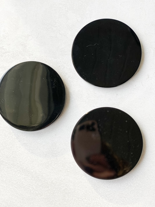 Black Obsidian Mirror for Scrying- Psychic Protection, Grounding, Intuition, Shadow Work