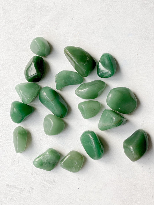 Green Aventurine Tumbled Pocket Stone- Confidence, Growth, Motivation, Abundance, Heart Chakra