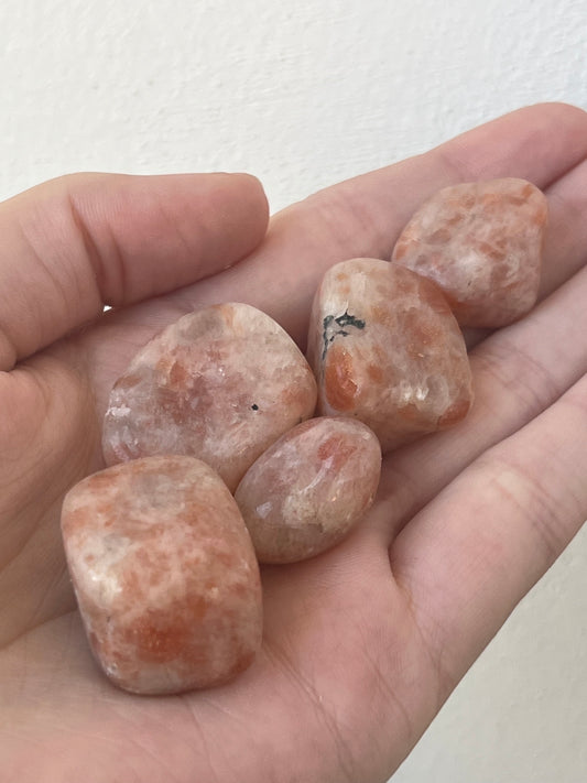 Sunstone Tumbled Pocket Stone- Good Luck, Intuition, Authentic Self, Joy, and Energy