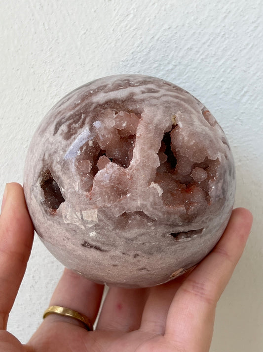 Pink Amethyst Sphere- Love, Protection, Balance, Intuition, and Calming