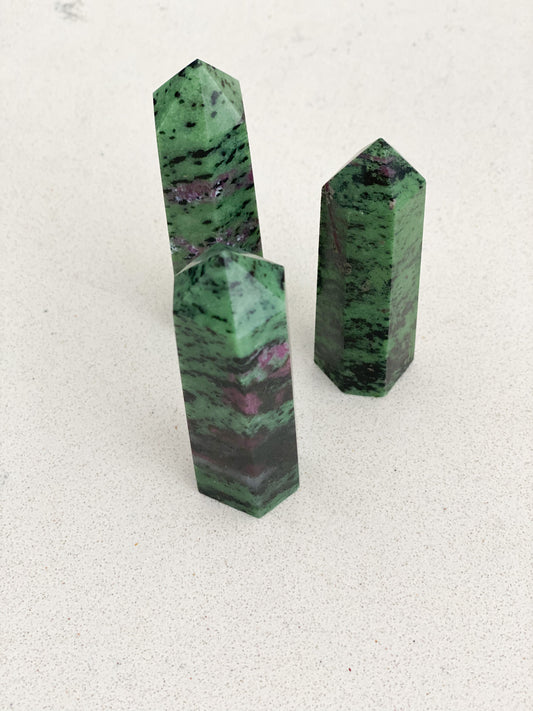 Ruby Zoisite Tower- Growth, Balance, Psychic Gifts, Joy