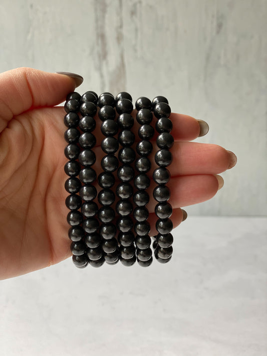 Shungite Crystal Bracelet- Grounding, EMF Protection and Energy Protection