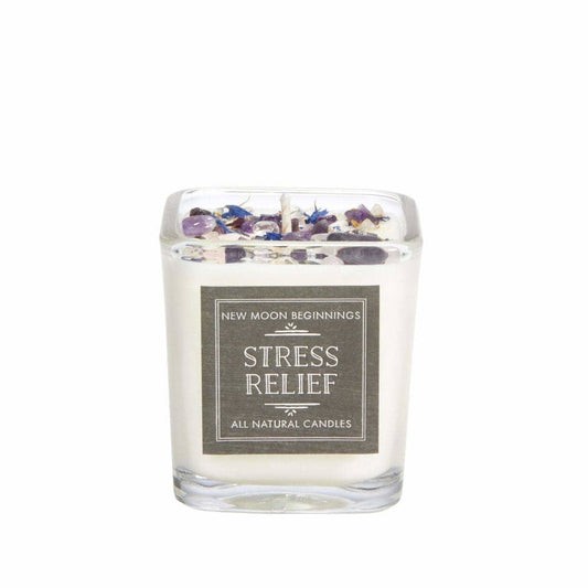 Stress Relief Candles - Herb & Crystal Candle