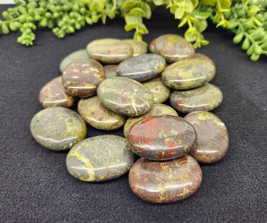 Dragon Bloodstone Palm Stones-  Protection, Inner Strength, Focus, Resilience, Creativity, and Love