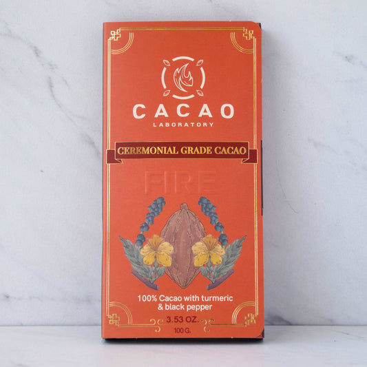 Ceremonial Grade Cacao- Fire Element with Black Pepper + Turmeric