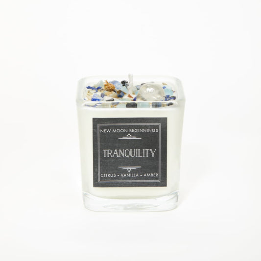 Tranquility Candle - Crystals & Herbs Candle
