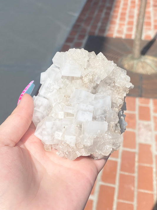 White Halite Cluster- Cleansing, Purification, Peace, Clarity, Self-Love